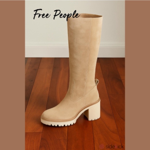 Free People Shoes - Free People Cream Over the Knee Boots Size 10.5
